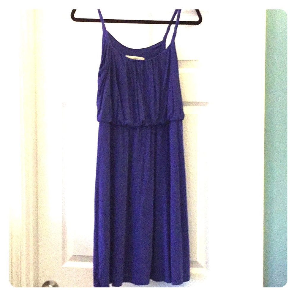 Purplish Blue Twisted Strap Dress